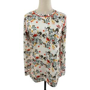 Kari Traa Elenore Long Sleeve Floral Base Layer Top, Size Large